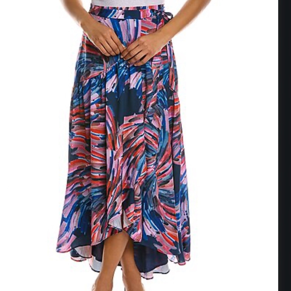 Anthropologie: Hutch Multicolor Abstract Wrap Skirt